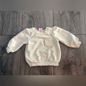 cupcakes & cashmere Cream girls Pullover Sweatshirt 3/6 Months